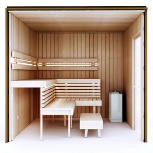Phòng Xông Hơi Khô Sauna Optimal 3-4 Người Gỗ Dương Xử Lý Nhiệt