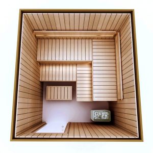 Phòng Xông Hơi Khô Sauna Optimal 3-4 Người Gỗ Dương Xử Lý Nhiệt – hình 2