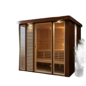 Cabin Sauna Khô Gỗ Thông Bắc Âu 4 Người Tiết Kiệm Điện 1.5x1.8m