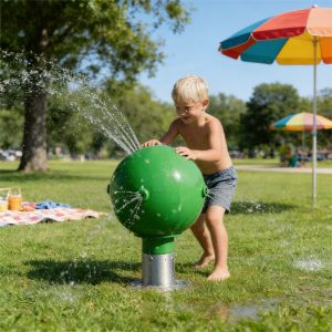 Tấm phun nước hình quả cầu xanh composite cho sân chơi nước trẻ em Tấm phun nước hình quả cầu xanh composite cho sân chơi nước trẻ em - hình 3