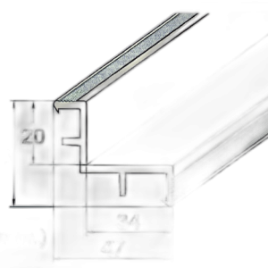 Thanh Đỡ Nắp Tràn Hồ Bơi Nhôm Anodized Chống Ăn Mòn