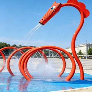 Thiết Bị Phun Nước Hình Khủng Long Thông Minh Cho Trẻ Em